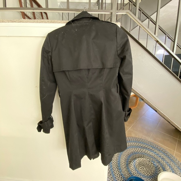 H&M Black Trenchcoat Size 2 - Picture 2 of 2